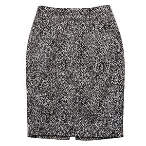 White House Black Market Pencil Skirt Sz 2 Black White Checked Career Academia